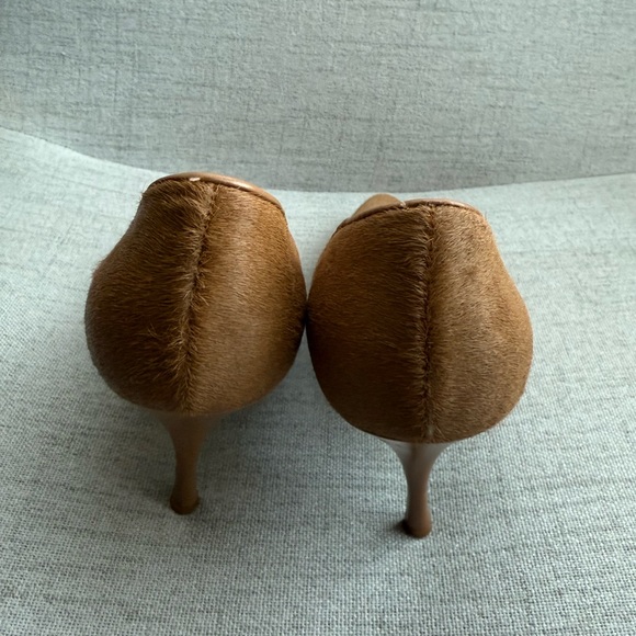 Donald J. Pliner BraveSP Tan Brown Calf Hair Heels Pumps Womens Size 6.5 - Picture 11 of 15